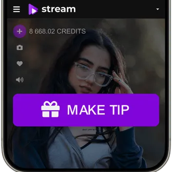 Tipping button during a live event stream