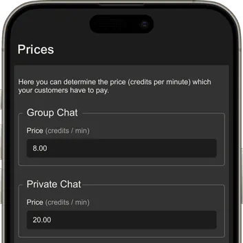 Price settings for paid broadcasts