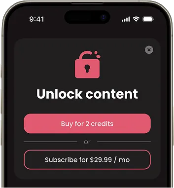 Smartphone screen displaying a prompt to 'Unlock content'.