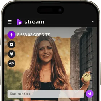 Premium live show streamed on a mobile phone