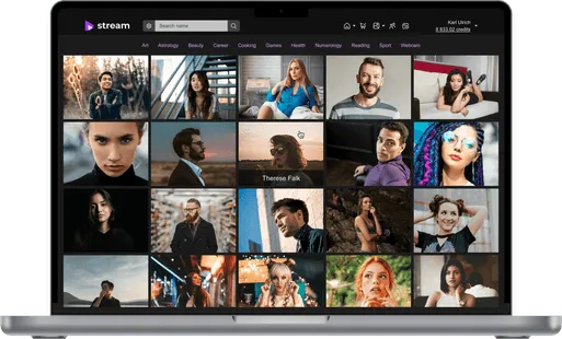 Live event streaming platform by Scrile Stream on a laptop