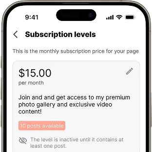 Tiered subscriptions