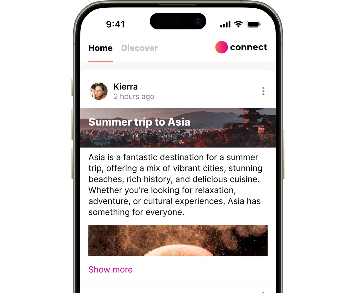 Text posts add-on for a paid Telegram community platform