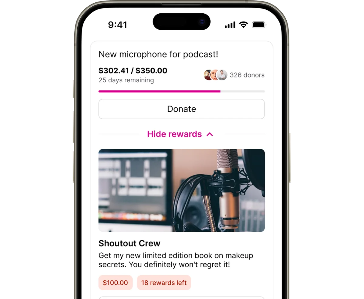 Fundraising tools add-on for a paid Telegram community platform