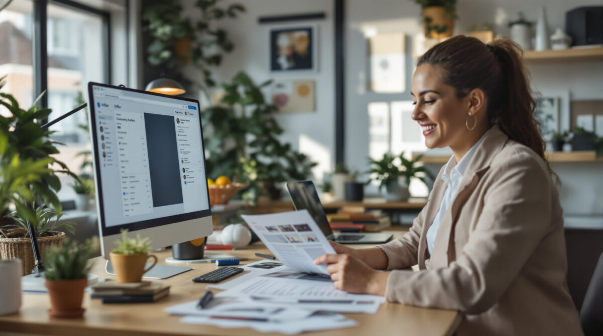 Creator and campaign manager reviewing an offer before launching ads