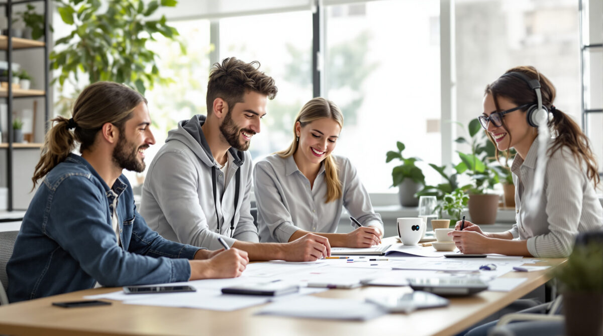 Startup team planning a branded AI companion product