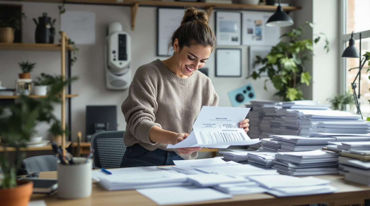 Writer organizing drafts for different publishing channels