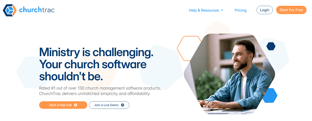 ChurchTrac website main page