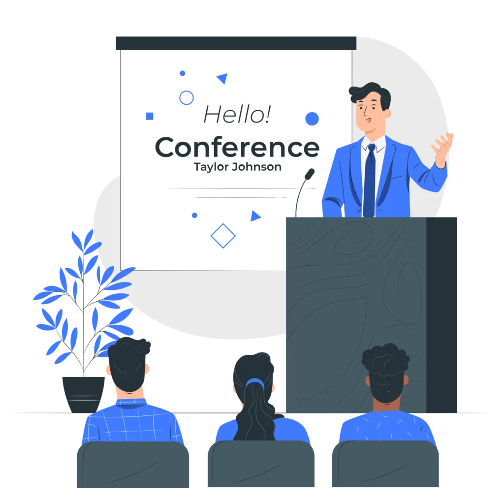 Stage of a virtual conference