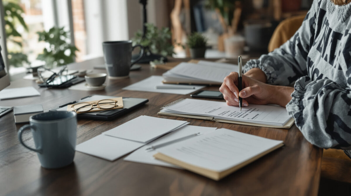 Creator planning an email welcome sequence from blog materials
