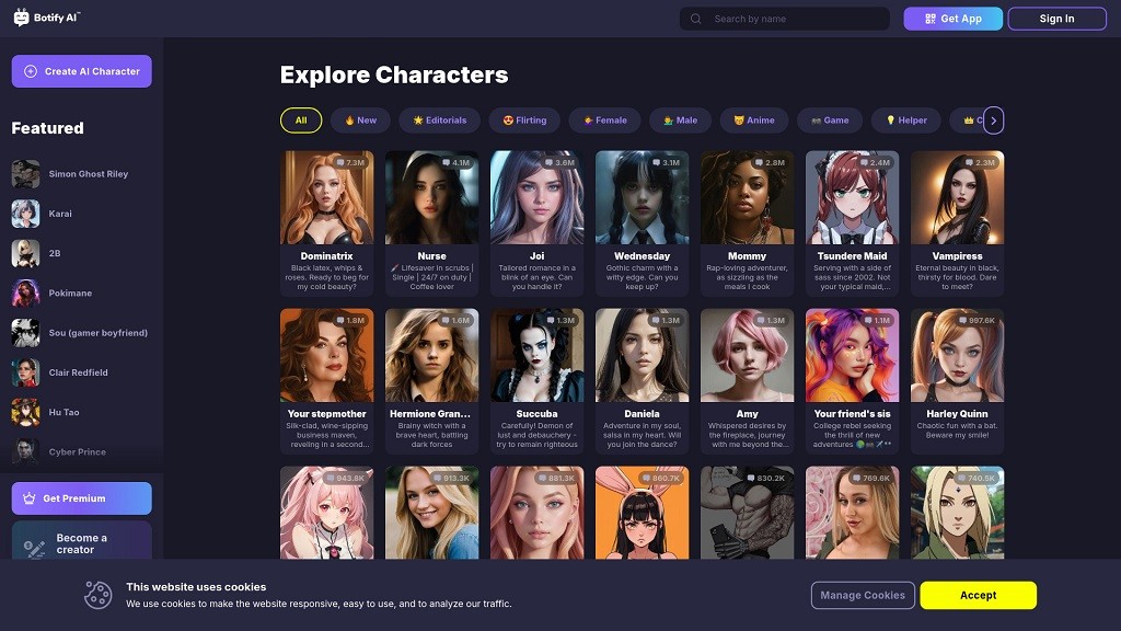 Botify AI interface
