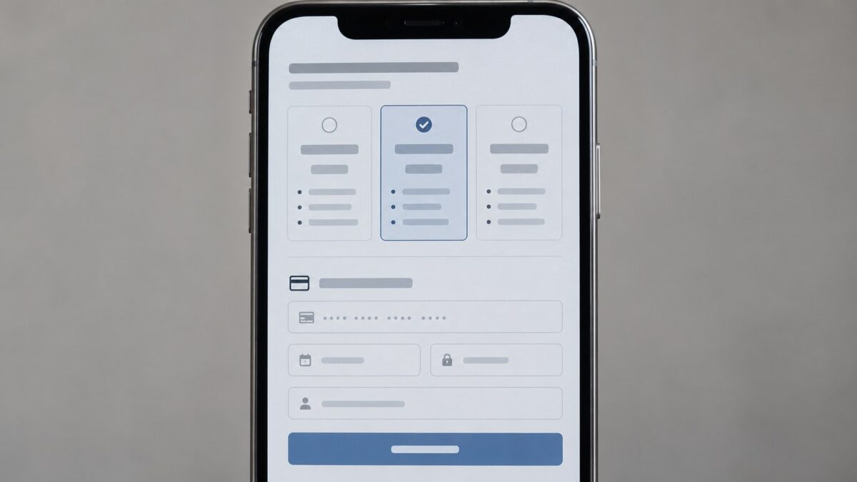 Online payment screen for community platform pricing