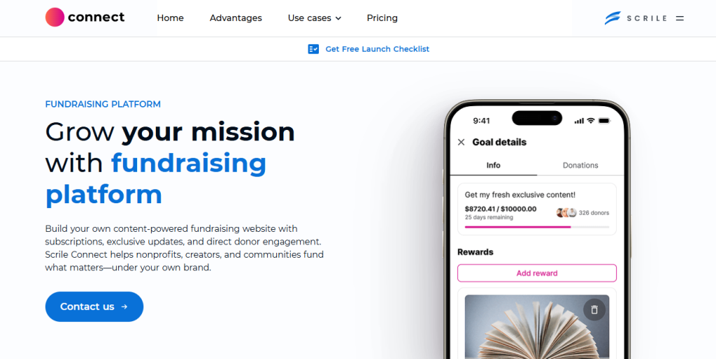 local fundraising with scrile connect