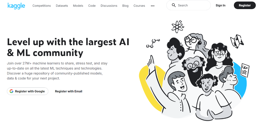 kaggle website interface