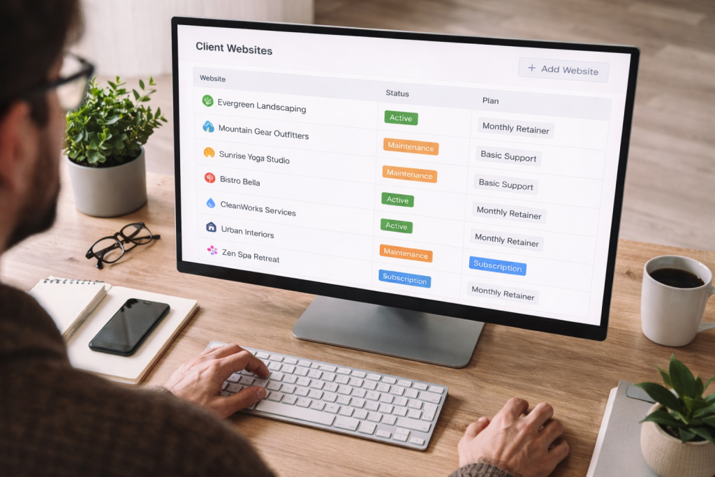 websites admin dashboard