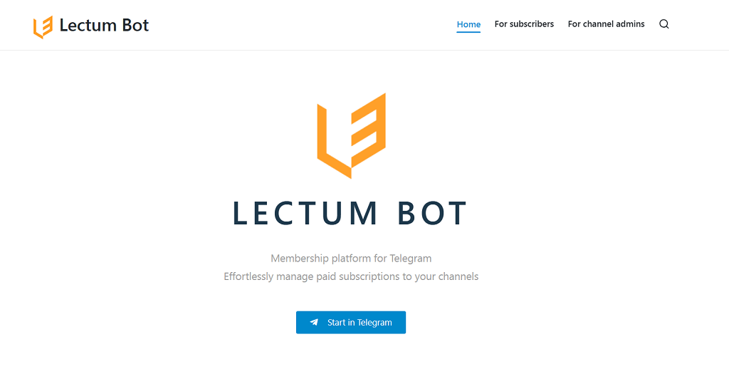 LectumBot website main page