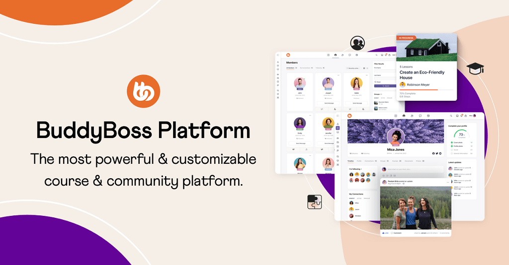 white label social media app BuddyBoss interface