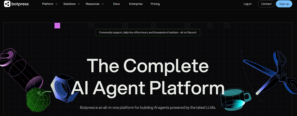 Botpress website main page
