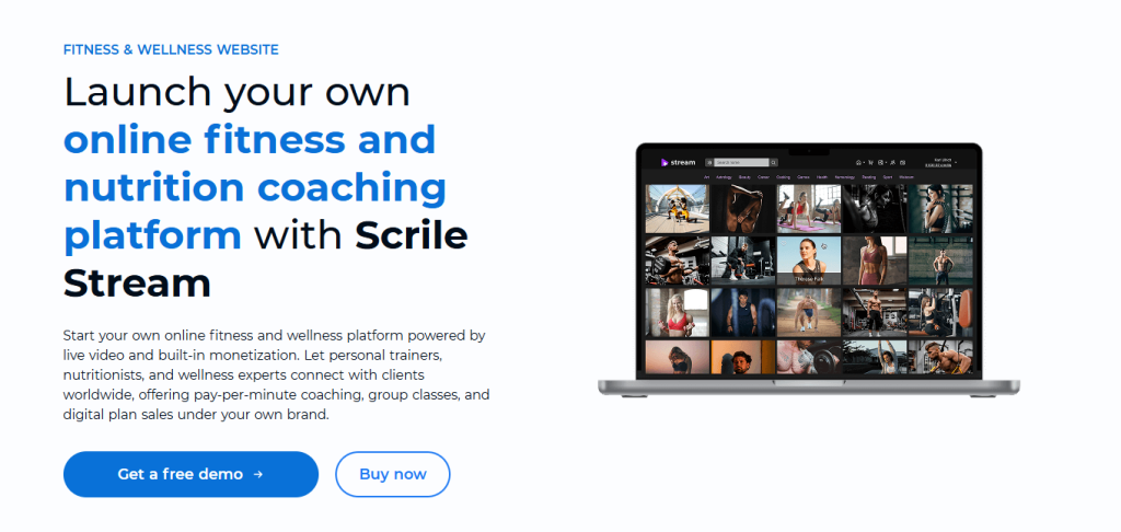 white label fitness product with scrile stream