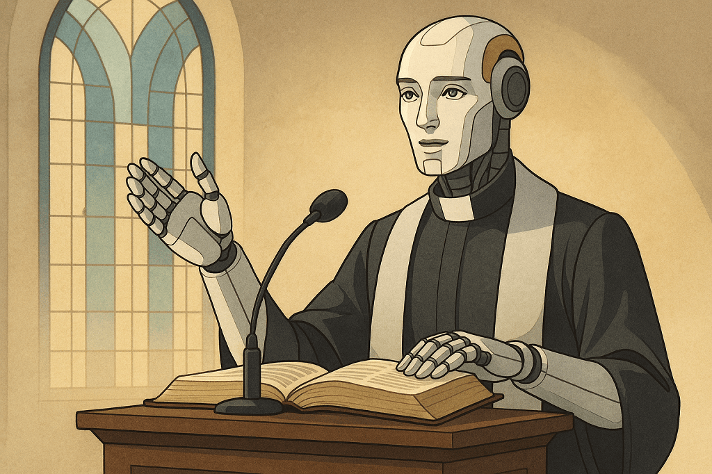AI pastor illustration