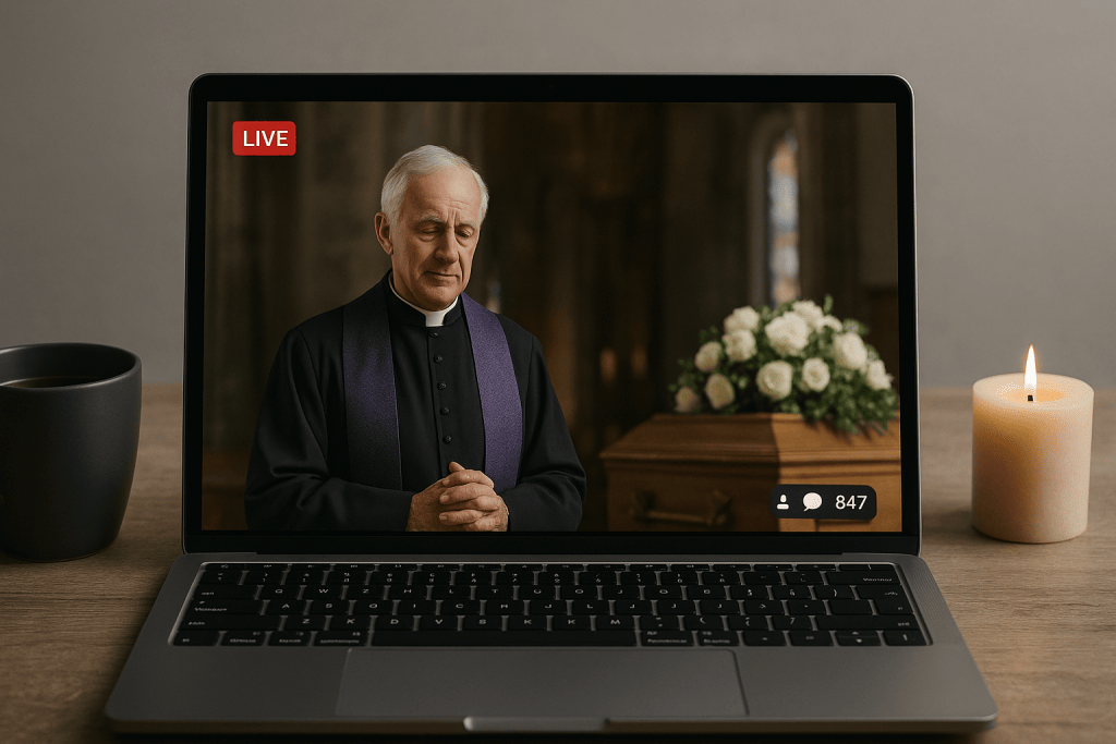 Priest at funeral streaming