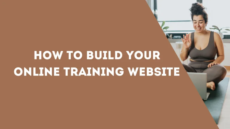 How to build your online training website