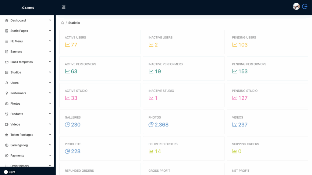 adent.io xcams admin dashboard