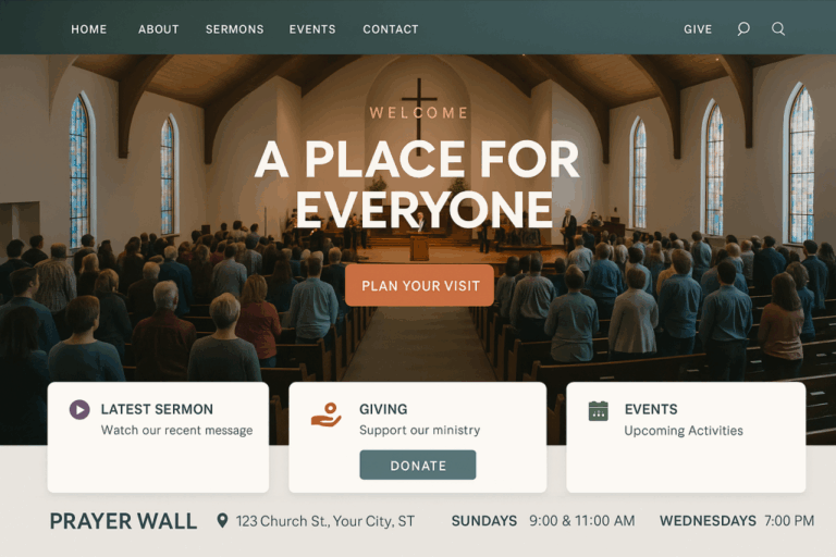 church website ideas