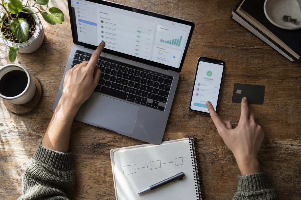 Online payment and subscription management screen