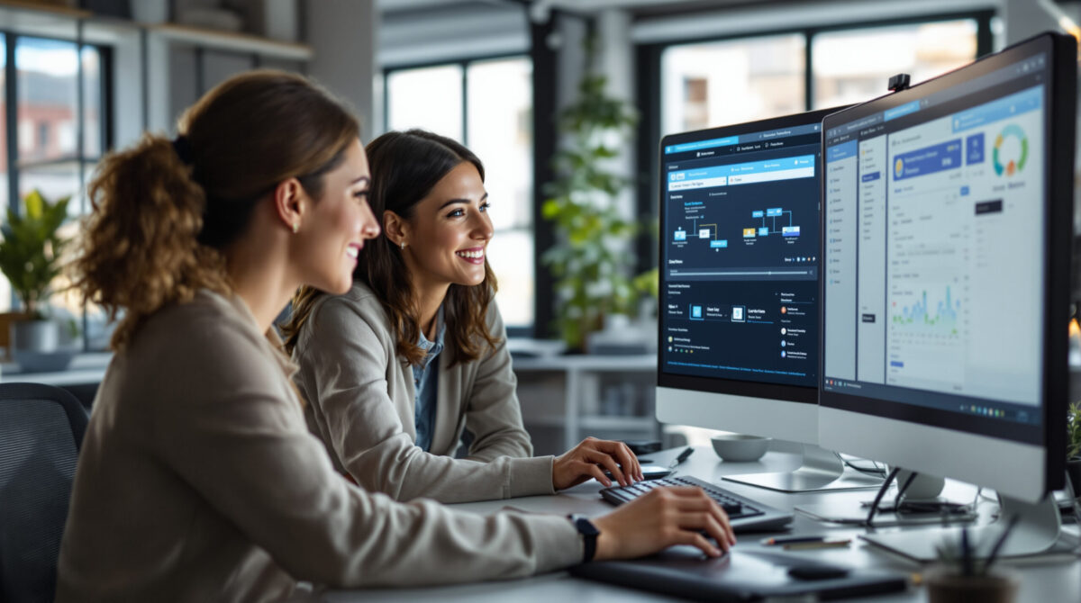 Technical and operations team reviewing a creator platform workflow