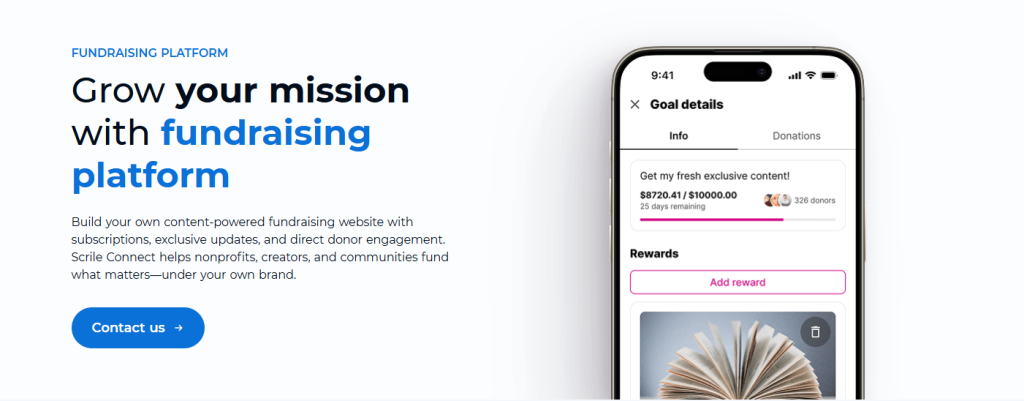 livestream fundraising with Scrile Connect