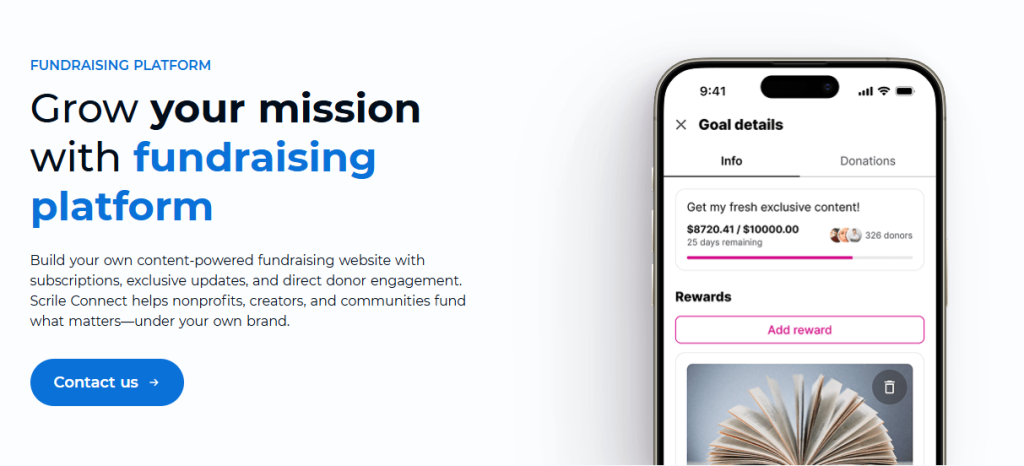 fundraising with Scrile Connect