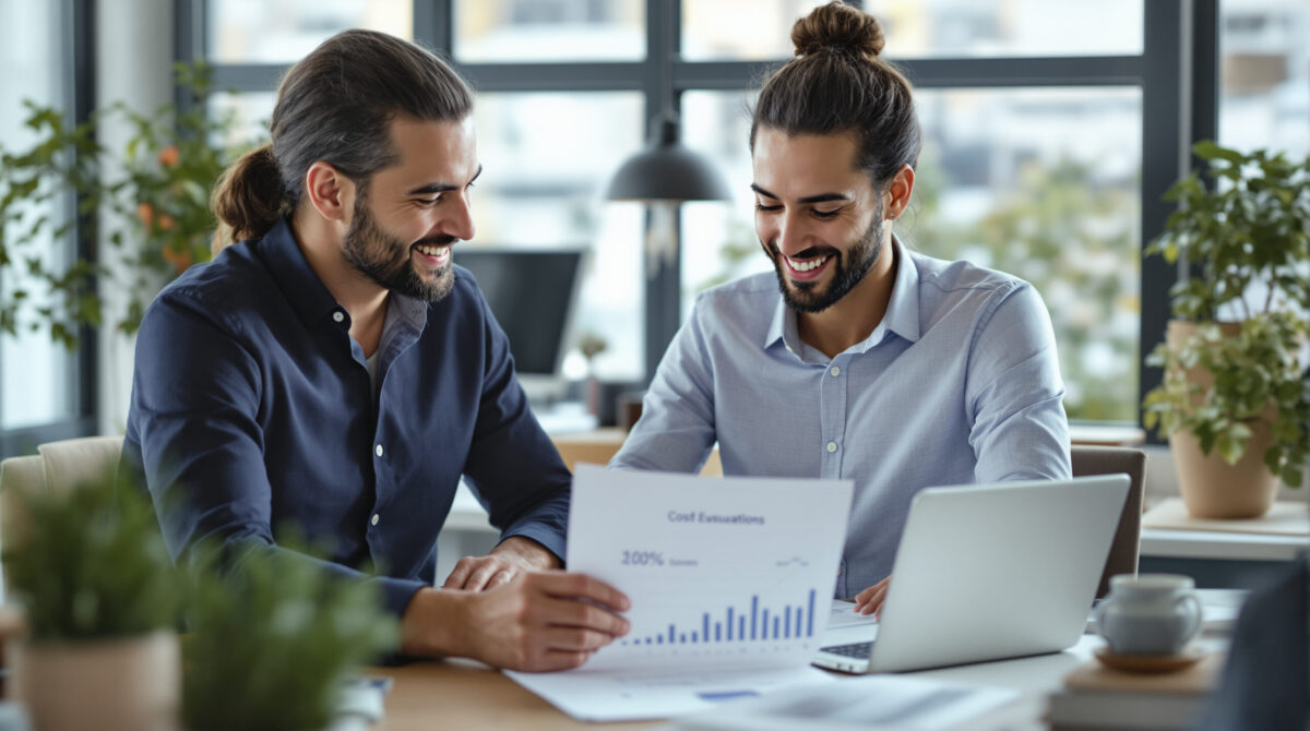 Founder and finance lead reviewing AI companion unit economics