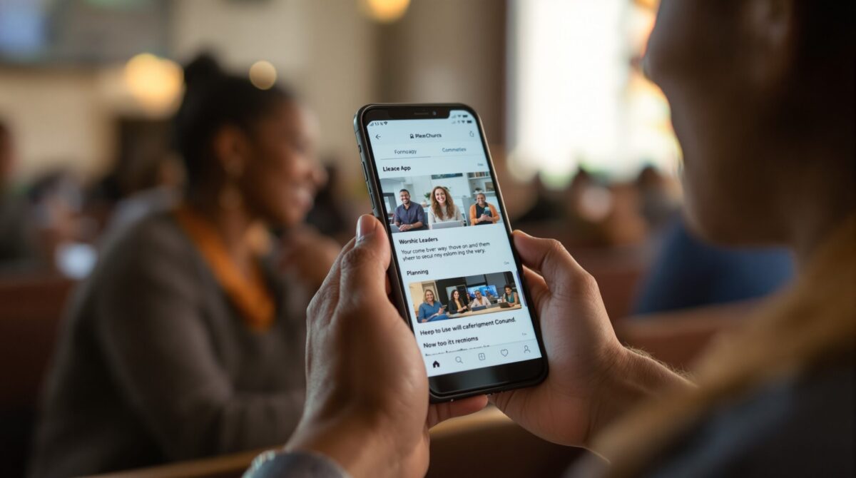 Mobile community app interface for member access