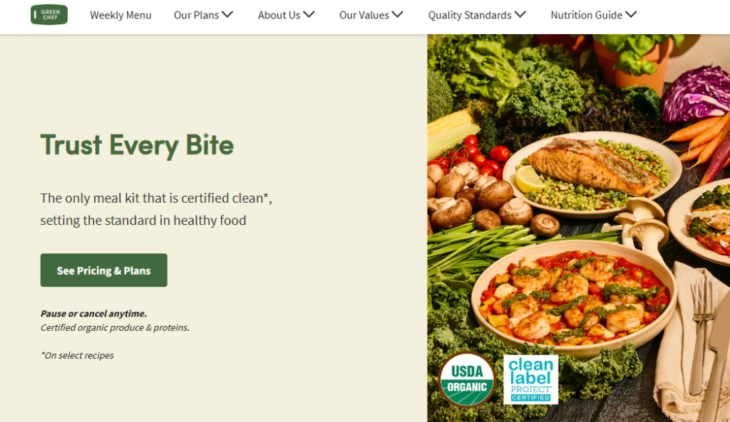 Green Chef website