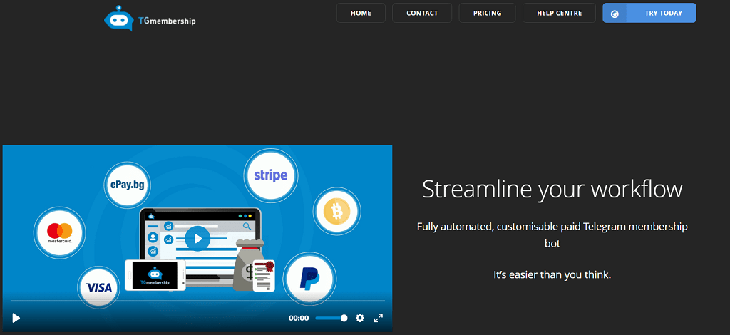 TGmembership website main page