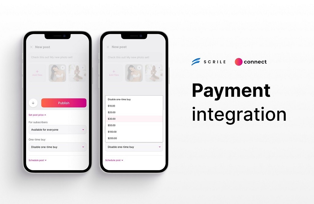 Scrile Connect - accept usdt
