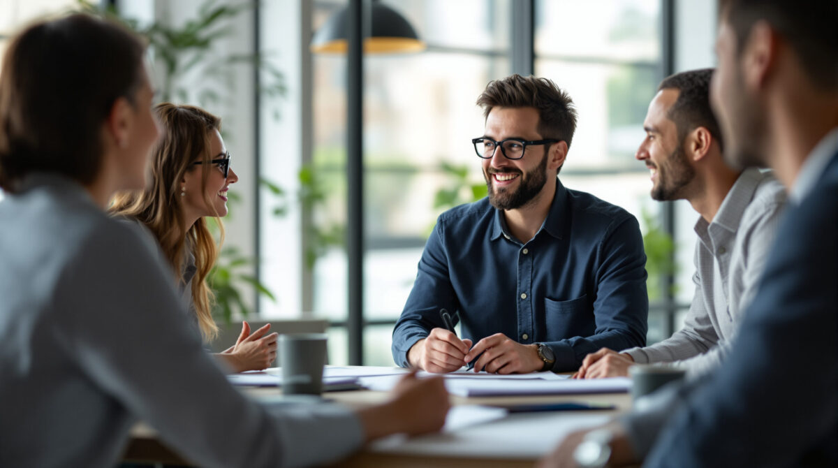Procurement workshop evaluating requirements for a custom AI project